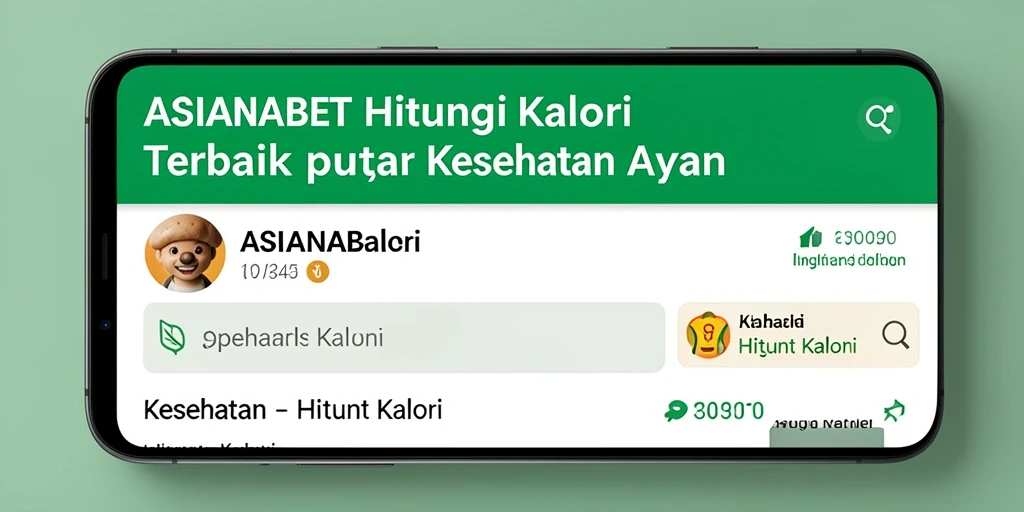 Tampilan antarmuka ASIANABET yang memudahkan perhitungan kalori.