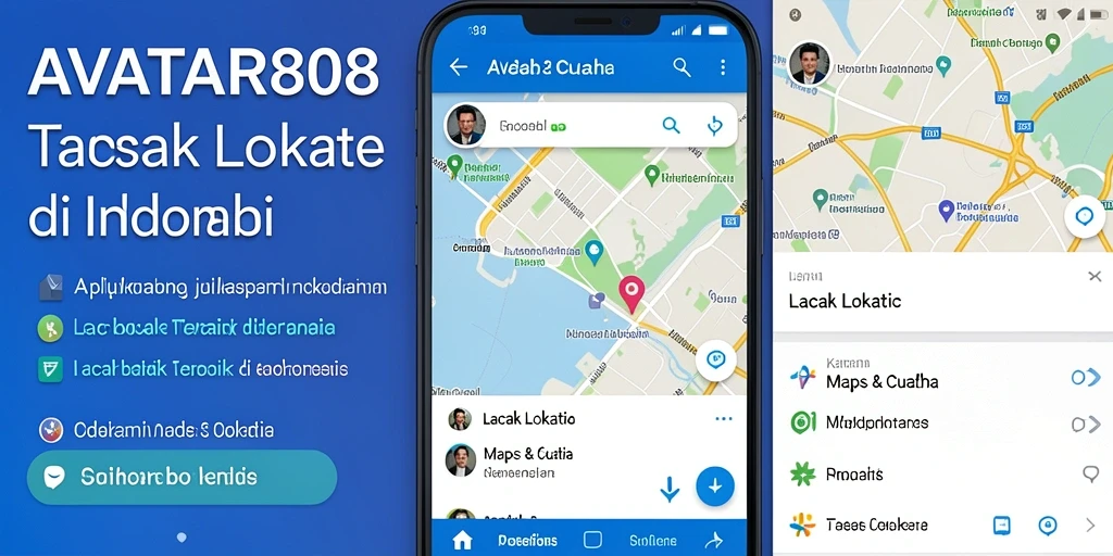 Tampilan antarmuka AVATAR808 dengan fitur Lacak Lokasi yang jelas.