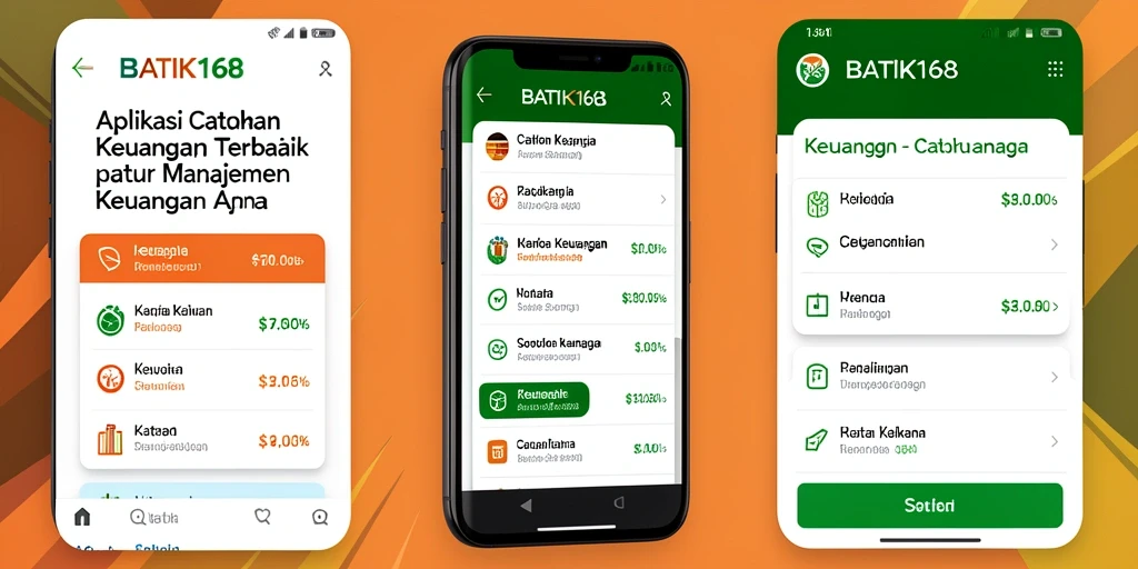 Screenshot utama BATIK168 menampilkan antarmuka Catatan Keuangan yang sederhana dan fungsional.
