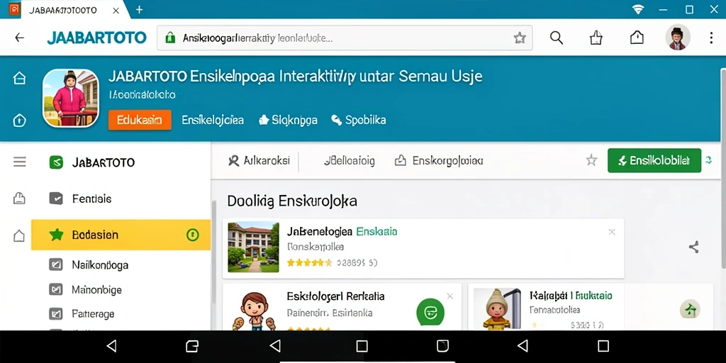 Tampilan antarmuka aplikasi Ensiklopedia JABARTOTO yang menarik.