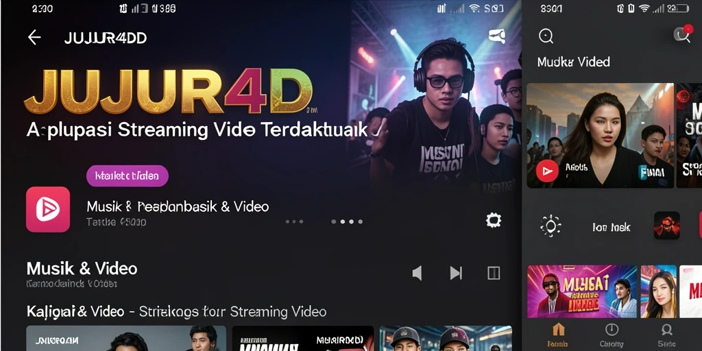Tampilan antarmuka JUJUR4D yang sederhana dan menarik untuk streaming video.