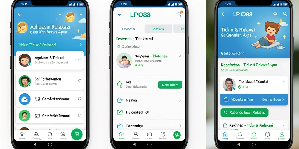 Antarmuka pengguna LPO88 yang sederhana dan menenangkan untuk Tidur & Relaksasi.
