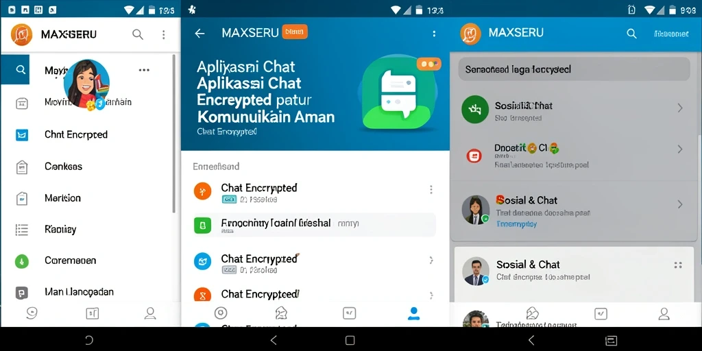 Tampilan antarmuka MAXSERU yang modern dan ramah pengguna.