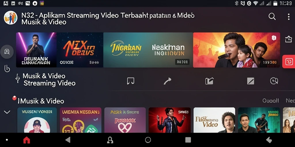 Tampilan antarmuka aplikasi N32 yang menarik dan user-friendly.