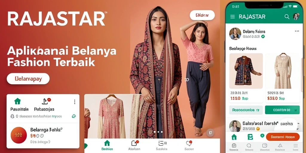 Tampilan antarmuka pengguna aplikasi RAJASTAR yang modern dan menarik.